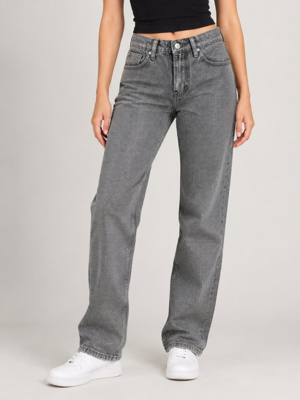 Wild Fable EasyRigid Rhinestone Studded Jeans Gray Size 00 NWT - Picture 13 of 13